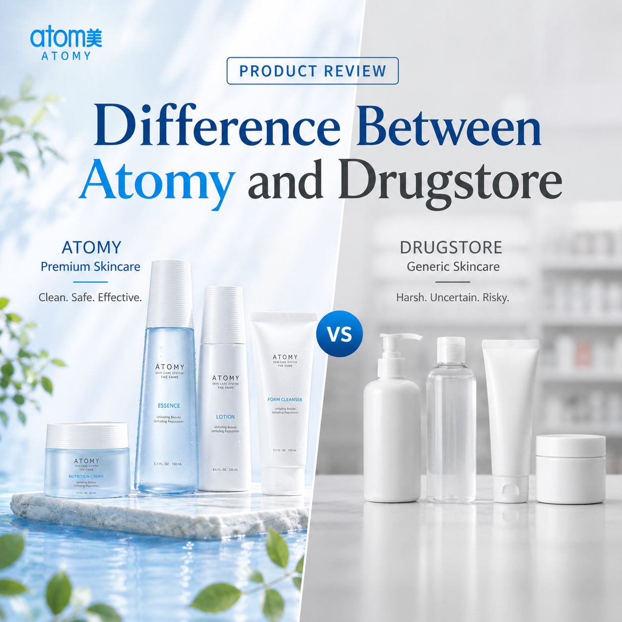 La diferencia entre Atomy K-Beauty y las marcas de farmacia habituales